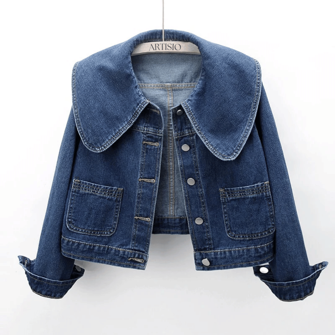 Ladies' denim jacket with sailor collar – Giovanna-S-The Livary