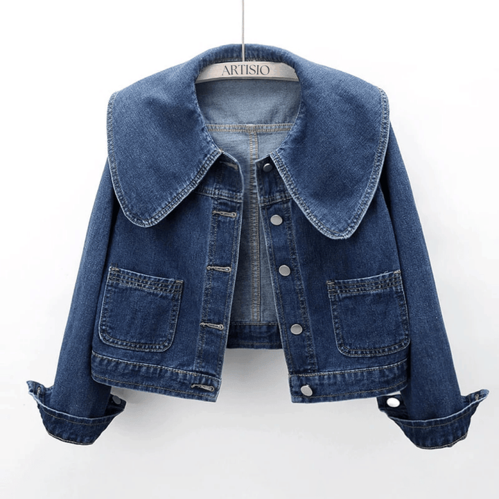 Ladies' denim jacket with sailor collar – Giovanna-S-The Livary