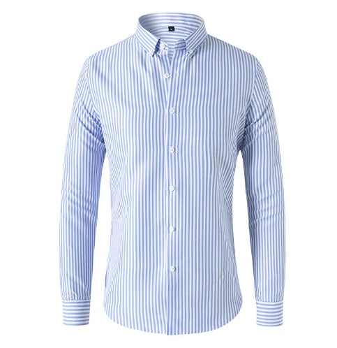 Stylish Striped Men's Shirt – Ruben-Light blue-S-The Livary