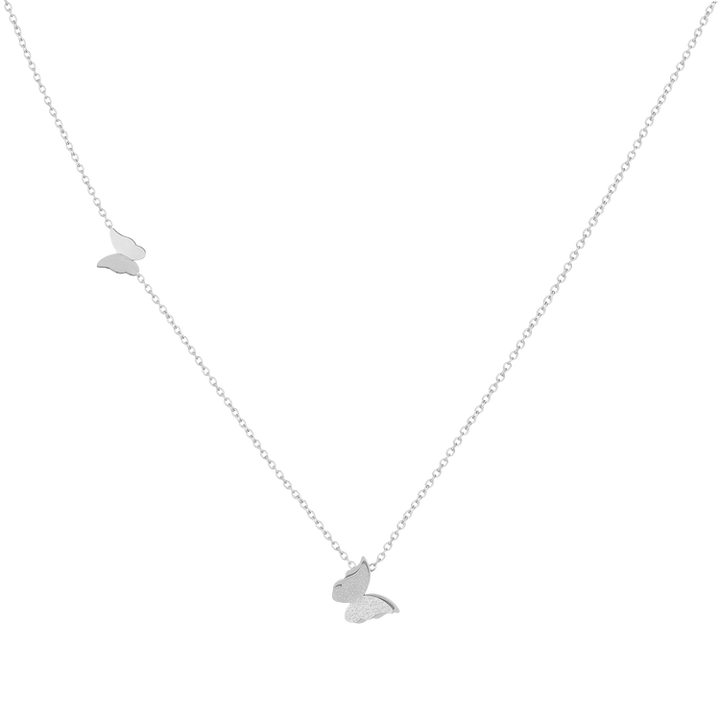 Spring Butterfly Necklace - Alara-Silver-The Livary