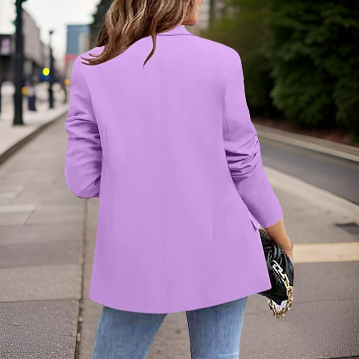 Slim Fit Long Ladies Blazer - MinaBlaze-Purple-S-The Livary