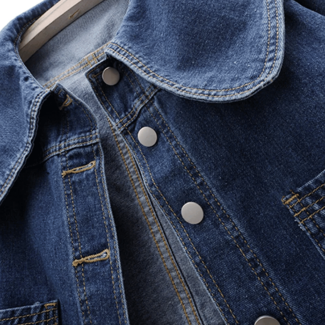 Ladies' denim jacket with sailor collar – Giovanna-S-The Livary