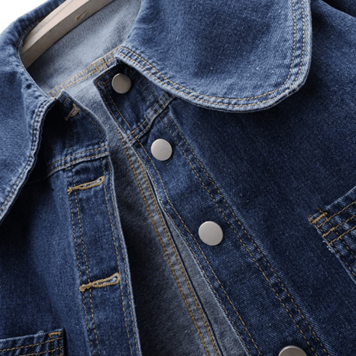 Ladies' denim jacket with sailor collar – Giovanna-S-The Livary