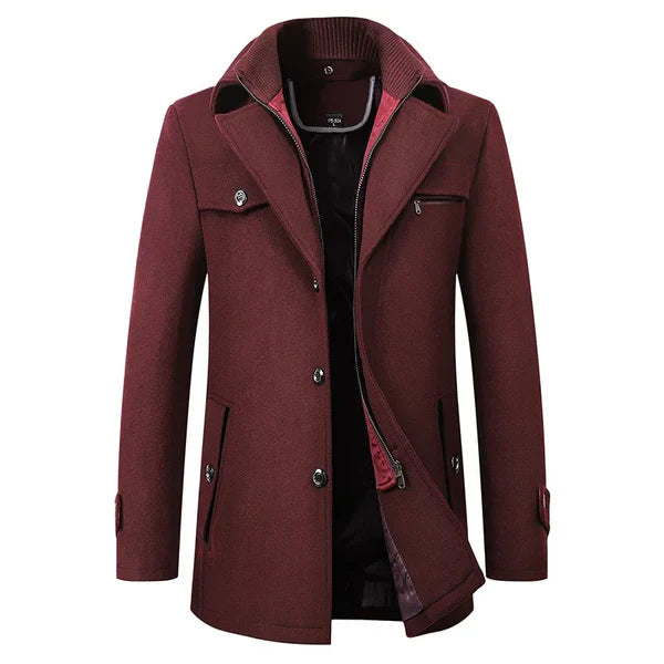 Stylish Waterproof Winter Jacket - Dario-Bordeaux red-S-The Livary