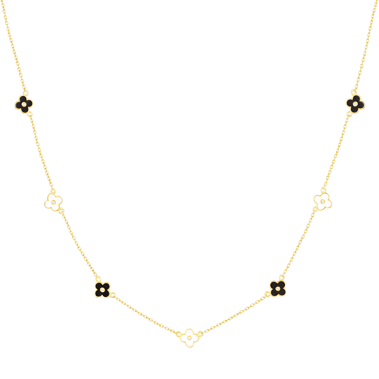 Delicate Flower Necklace - Lilliane-Gold-The Livary