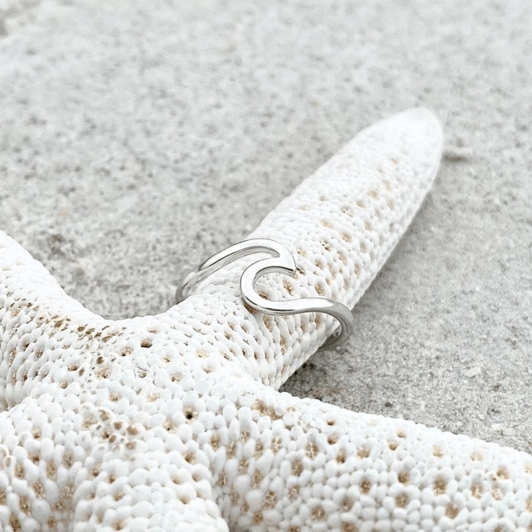 Silver Sea Wave Ring - Maris-5-The Livary