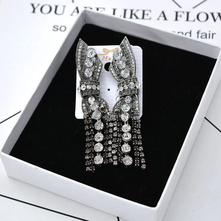 Stunning Butterfly Bow Pendant Earrings - Annelise-The Livary