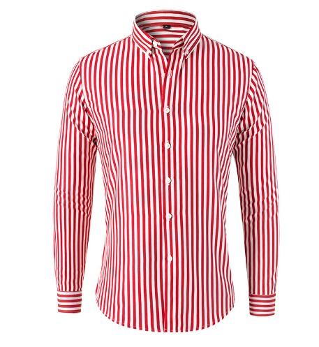 Stylish Striped Men's Shirt – Ruben-Red-S-The Livary