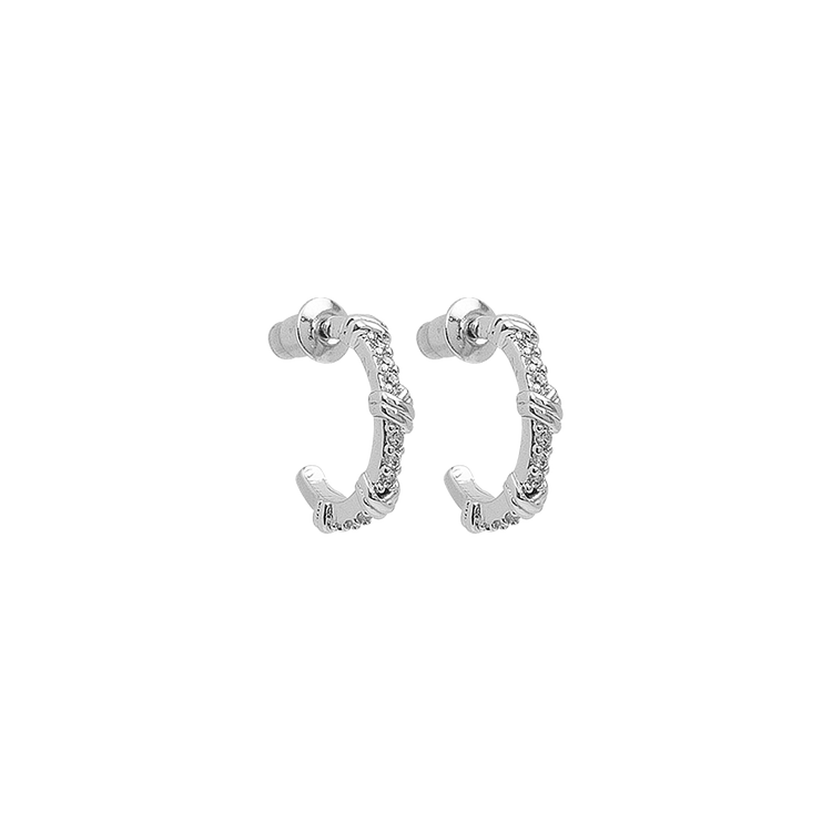 Sparkling Open Hoops - Elara-Silver-The Livary