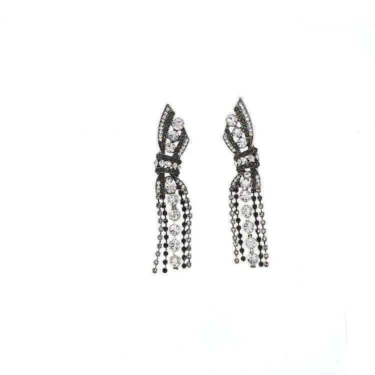 Stunning Butterfly Bow Pendant Earrings - Annelise-The Livary