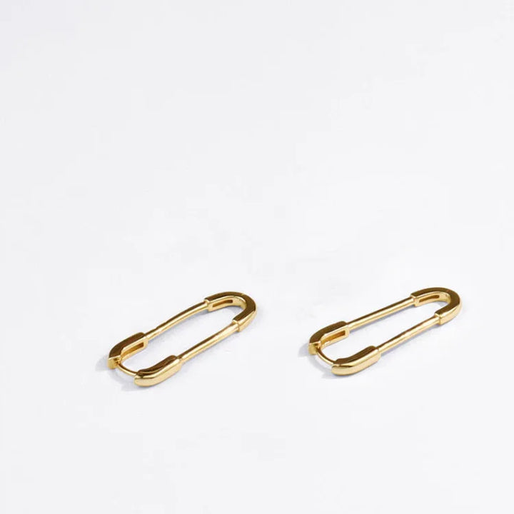 Gold/Silver Paperclip Earrings - Viola-Gold-The Livary