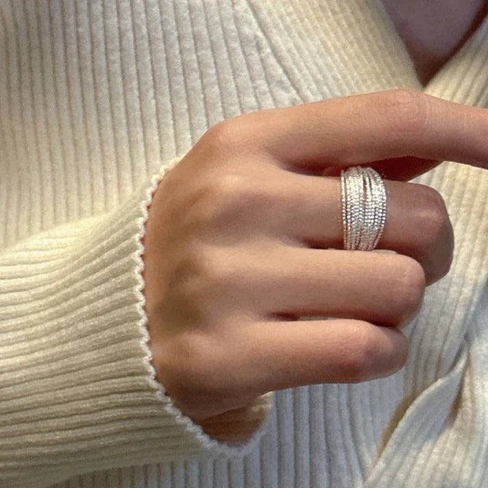 Adjustable Layered Ring - Isolde-Gold-The Livary