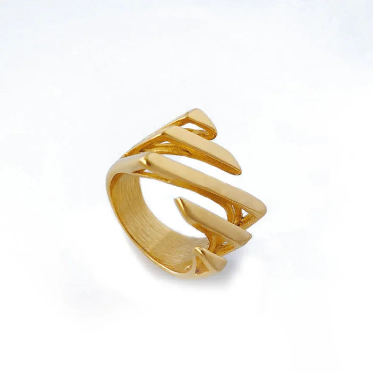 Layered Twisted Ring - Amaris-Gold-5-The Livary
