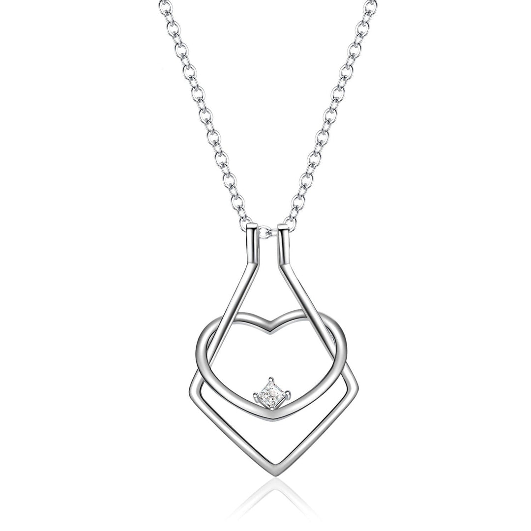 Heart Ring Holder Necklace - Amelina-The Livary