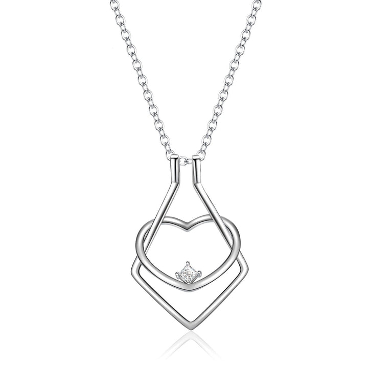 Heart Ring Holder Necklace - Amelina-The Livary