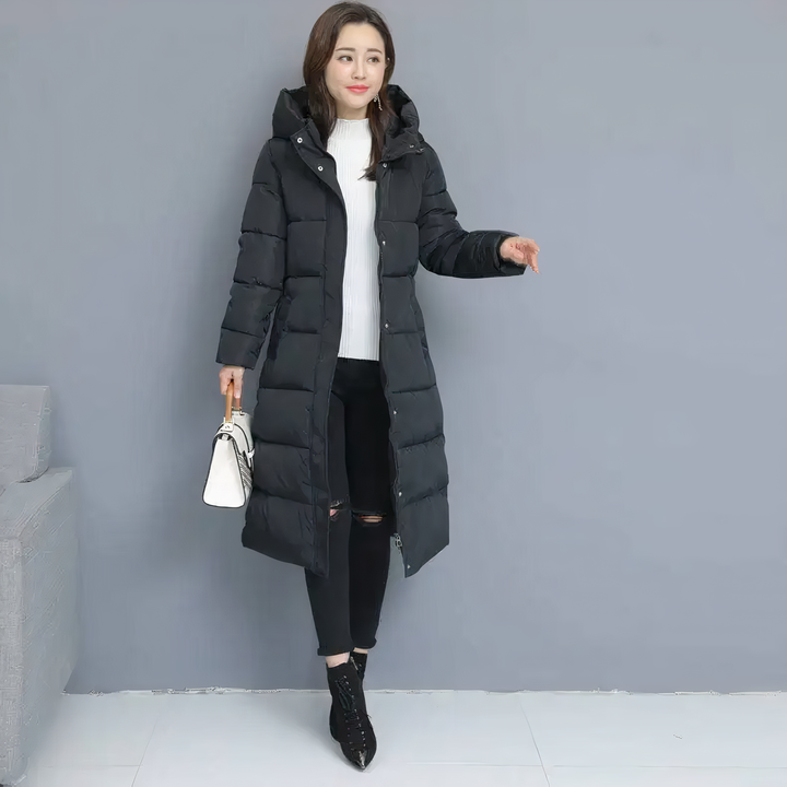 Long Quilted Jacket - Mila-Black-M-The Livary