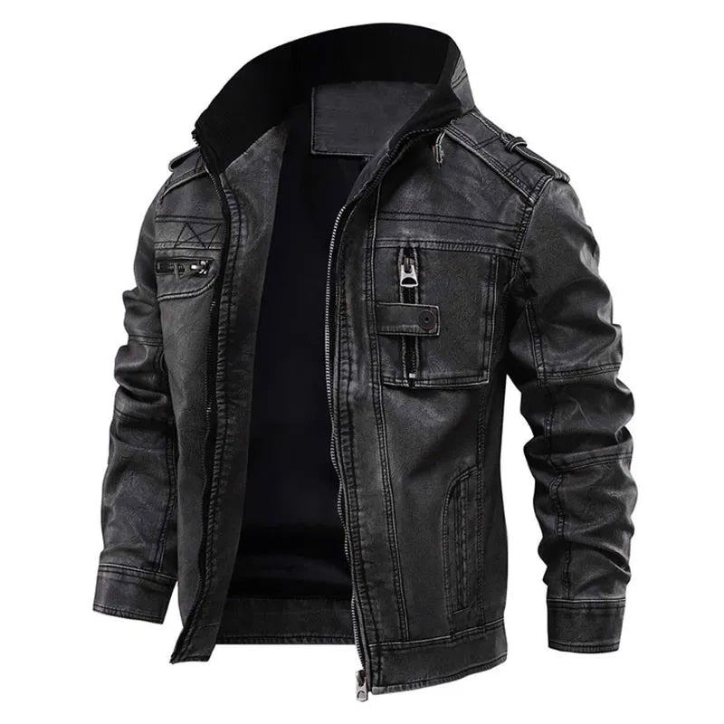 Avan - Stylish Leather Jacket for Men-S-The Livary