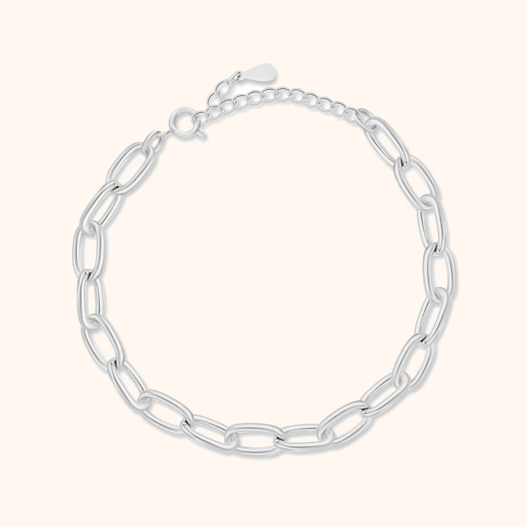 Trendy Link Bracelet - Lucia-Silver-The Livary