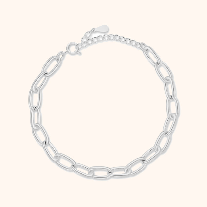 Trendy Link Bracelet - Lucia-Silver-The Livary