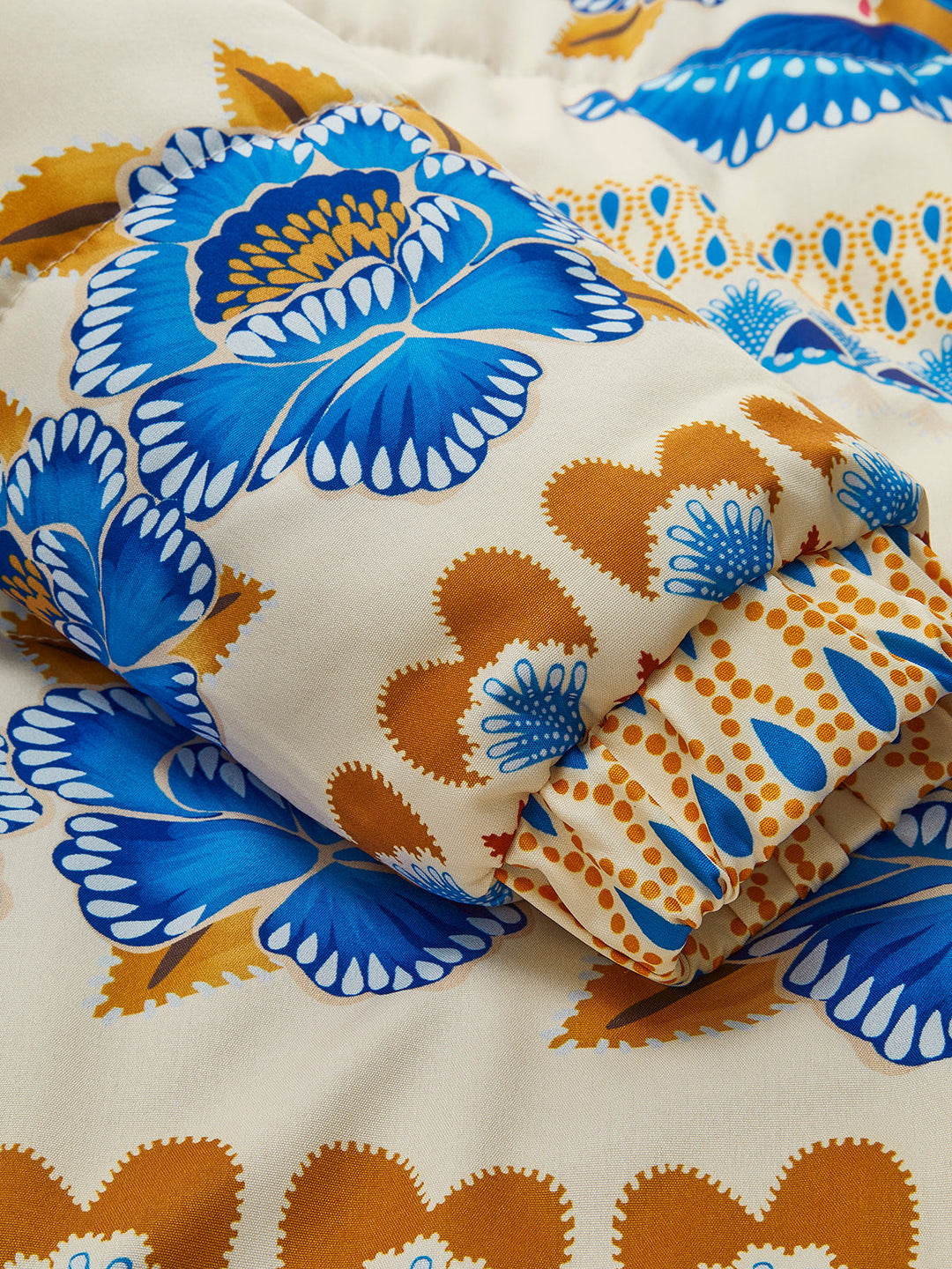 Bohemian Winter Jacket with Print and Zip - Zahara-S-The Livary