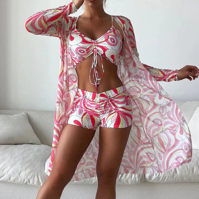 Trendy summer look for women with comfortable fit and breathable material – Nevi-Pink-S-The Livary