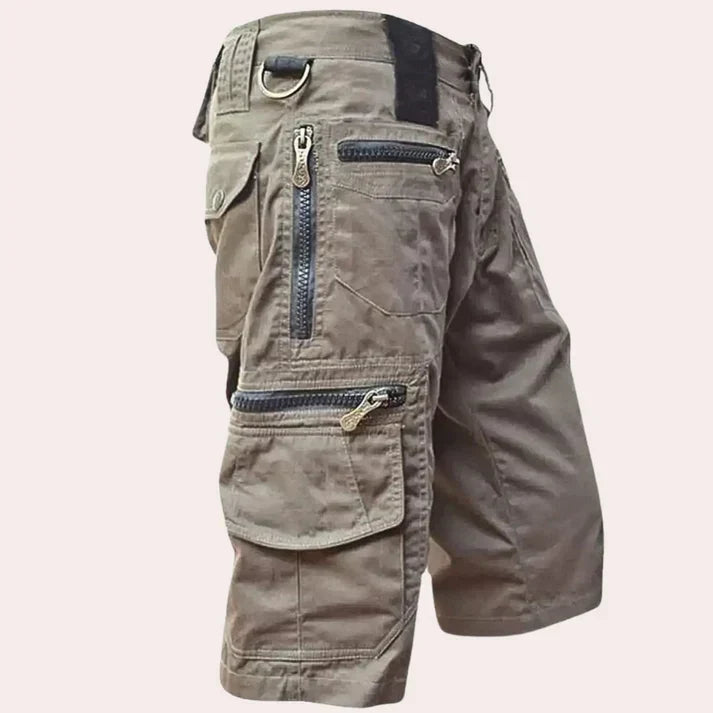 Men's Cargo Shorts for Summer & Leisure - Luca-Khaki-XS-The Livary