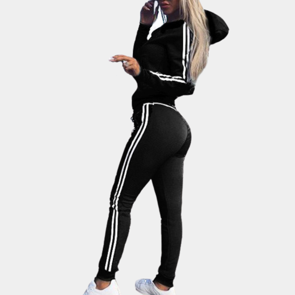 Trendy Ladies' Tracksuit - Mila-Black-XS-The Livary