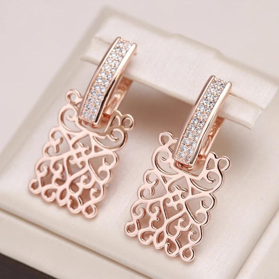 Ivy Zirconia Earrings - Rosalie-The Livary