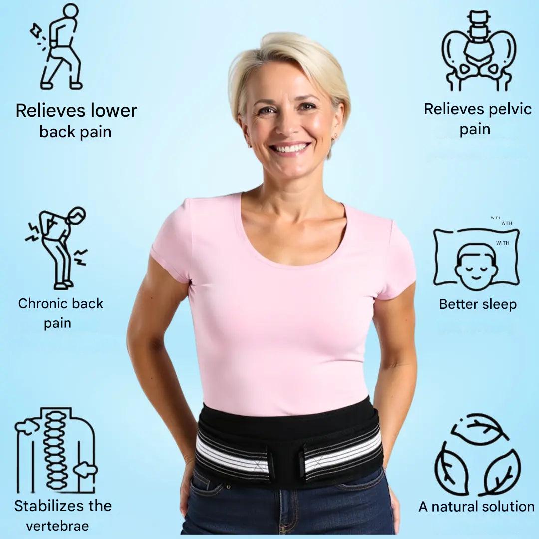 Back brace for back pain & sciatica – SpineRelief CoreBelt-1 Sameo Back Belt-M (Hip 75-110 cm)-The Livary