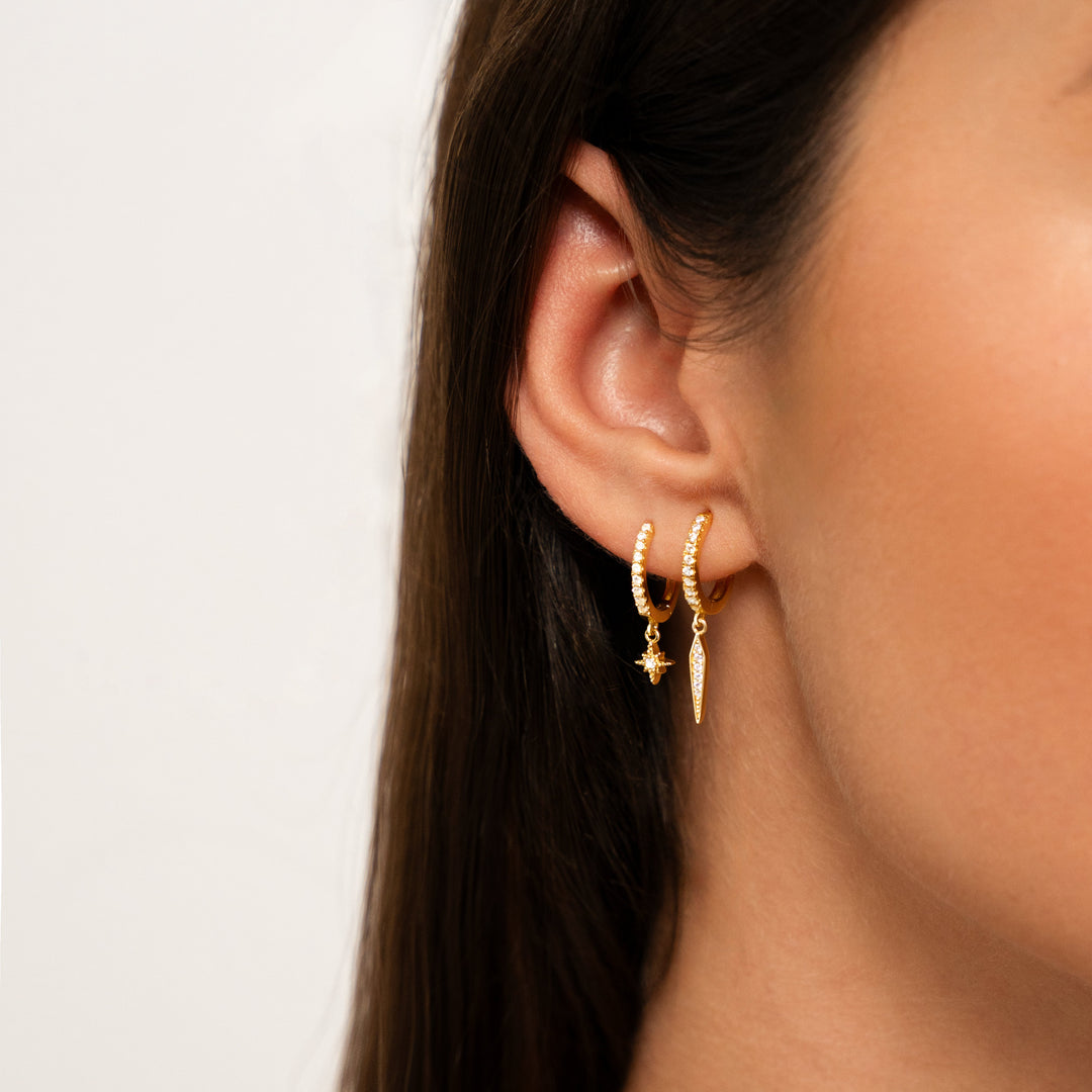 Stylish Galaxy Earrings - Celestia-Silver-The Livary