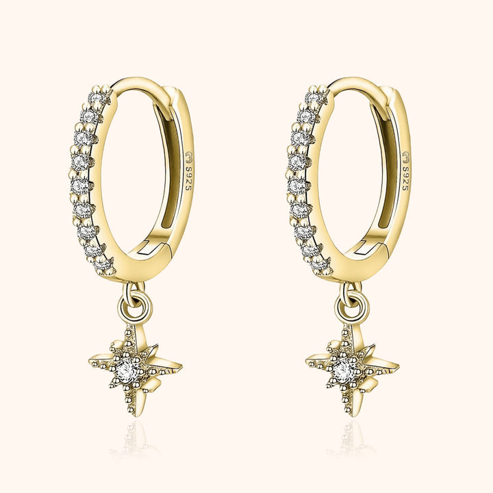 Stylish Galaxy Earrings - Celestia-Gold-The Livary