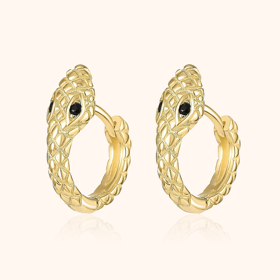 Compact Snake Earrings - Sophia-Gold-The Livary