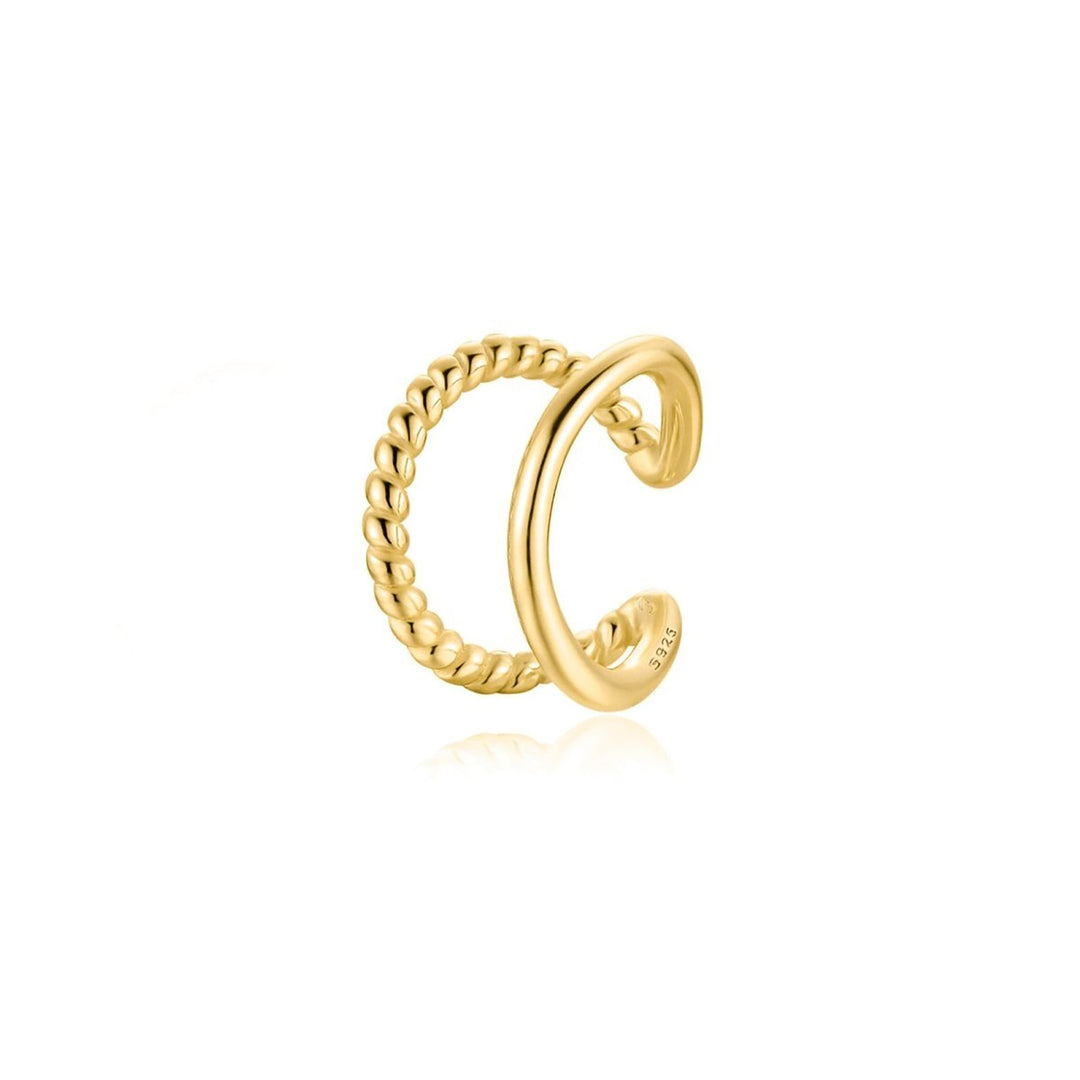 Rol-shaped Creole Earring - Isabelle-Gold-The Livary