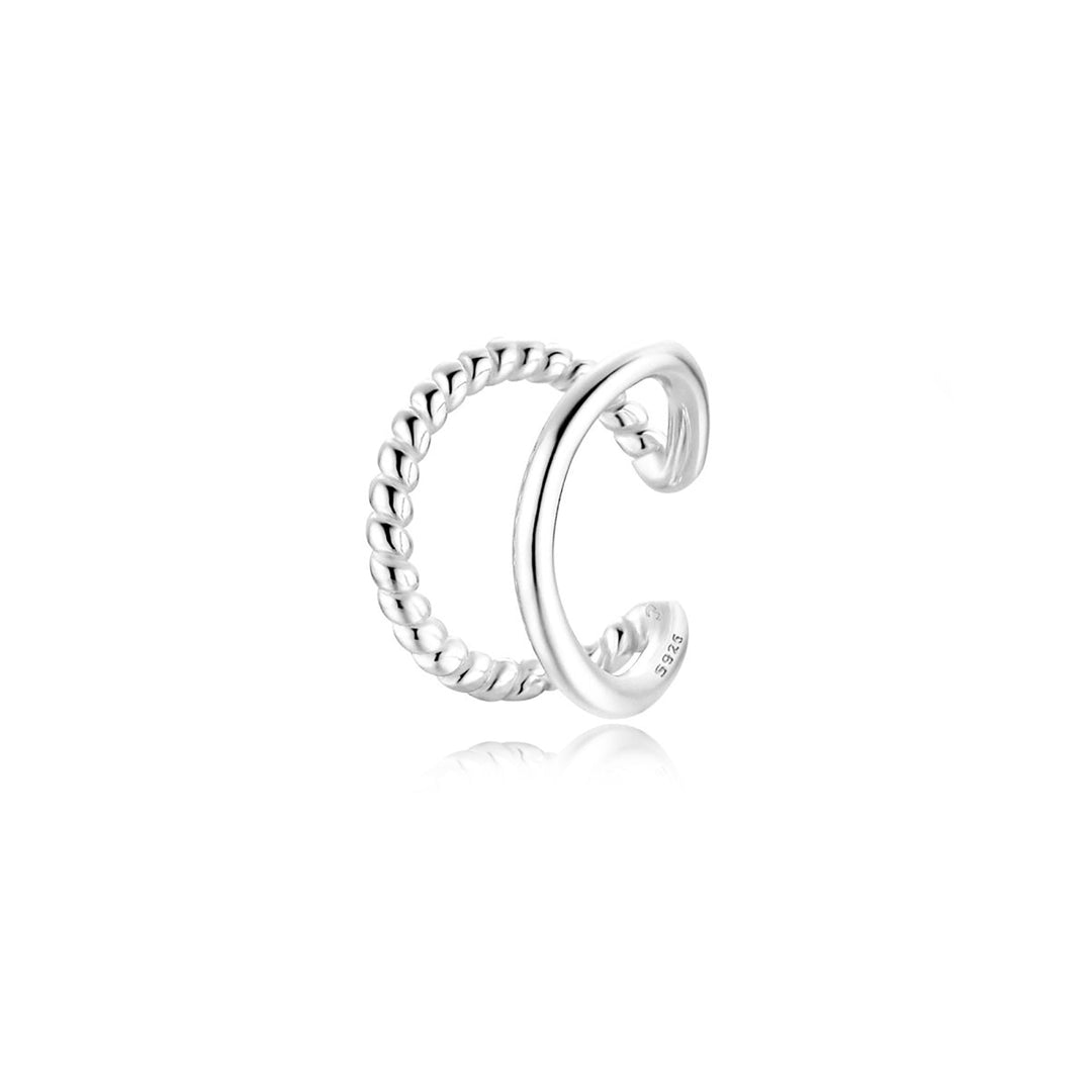 Rol-shaped Creole Earring - Isabelle-Silver-The Livary