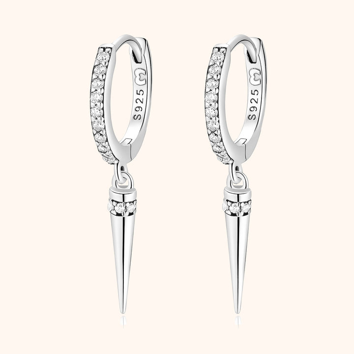 Stylish Pendant Earrings - Sophia-Silver-The Livary