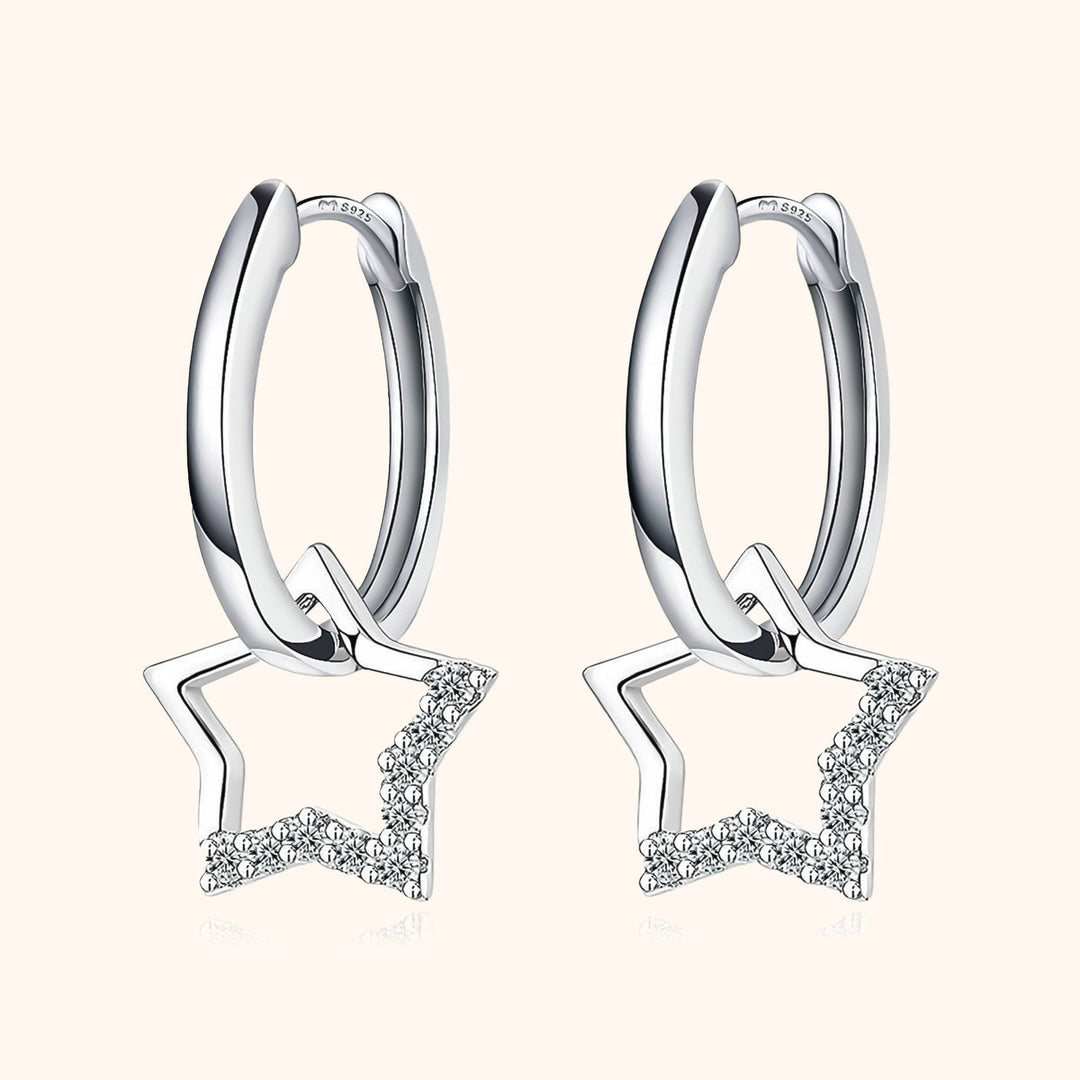 Earrings with Charms - Noëmi-Silver-The Livary