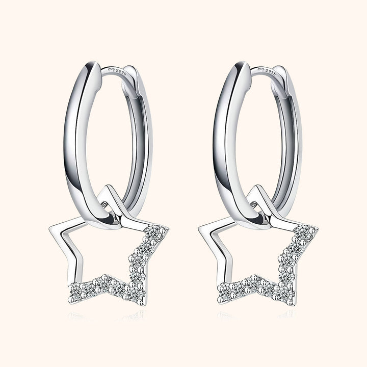 Earrings with Charms - Noëmi-Silver-The Livary