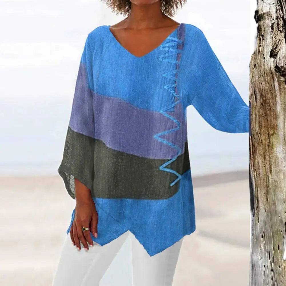 Stylish Summer Blouse - Bella-Royal Blue-S-The Livary