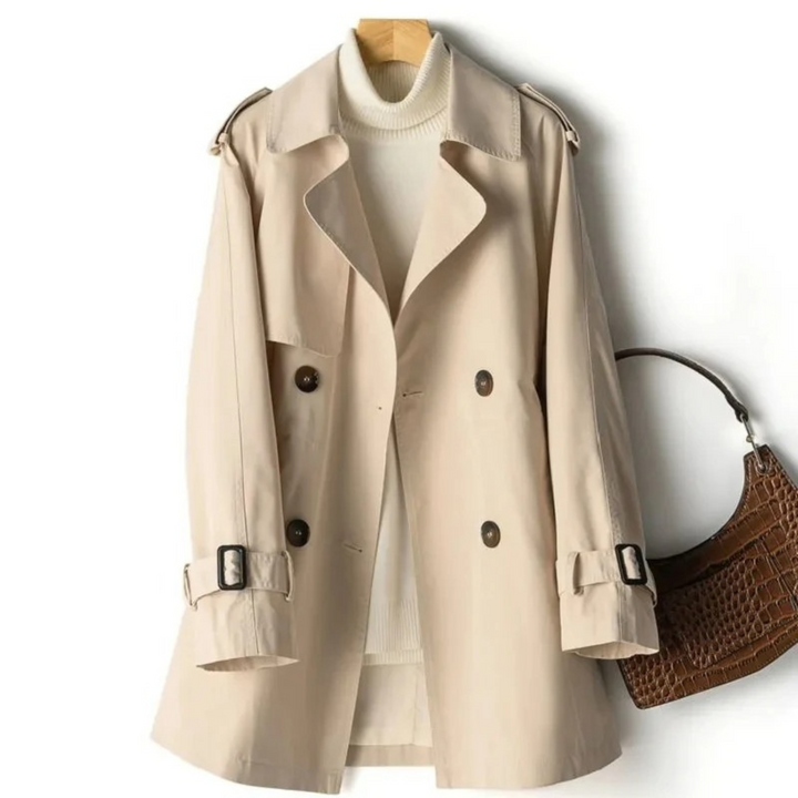 Trendy Long Women's Trench Coat - Mila-Khaki-M-The Livary