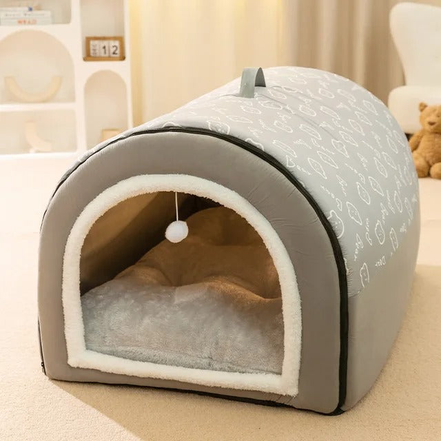 Cozy House for Dogs & Cats – SnugPod-Grey-S-The Livary