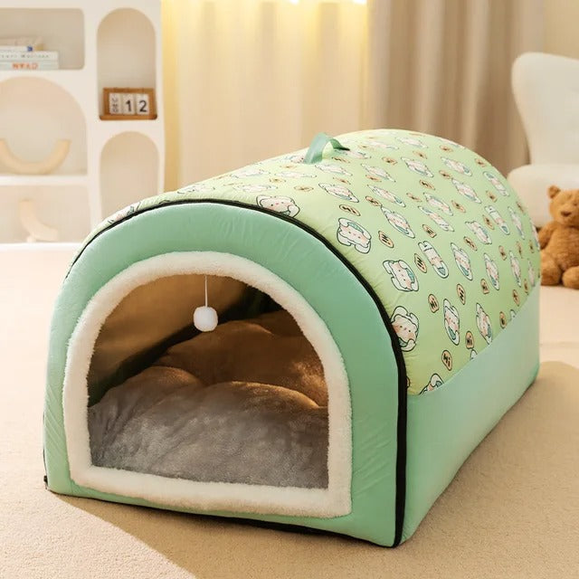Cozy House for Dogs & Cats – SnugPod-Green-S-The Livary