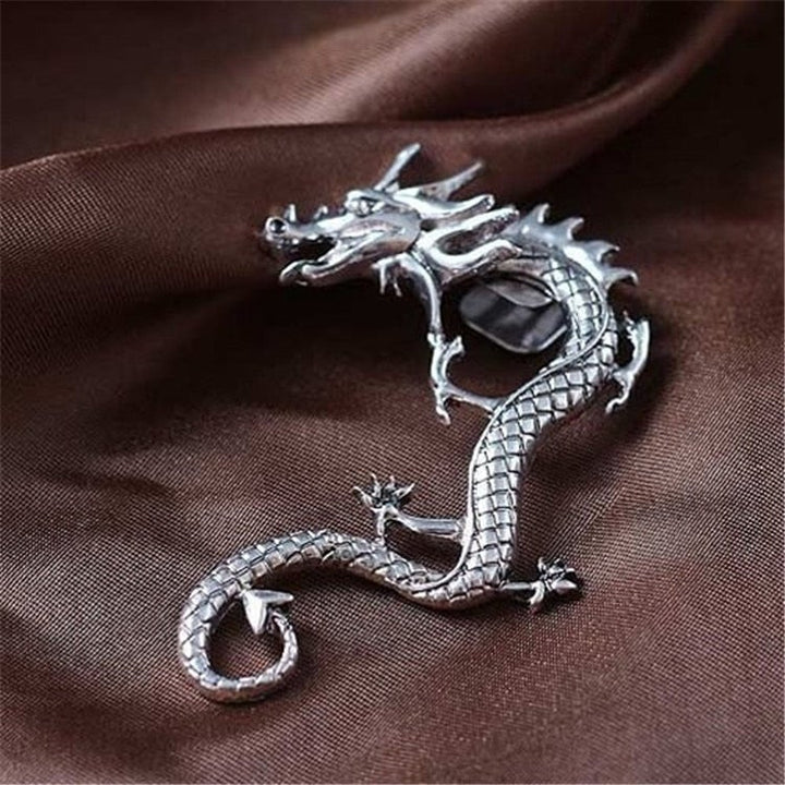 Silver Dragon Earrings - Nysa-The Livary