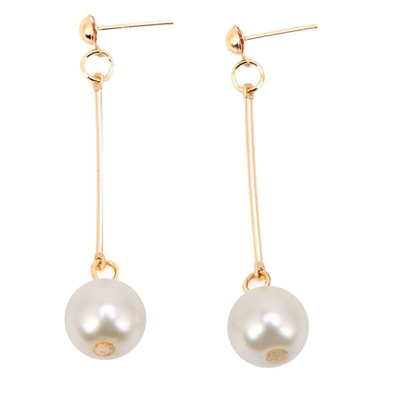 Luxury Hanging Earrings with Pearls - Céline-The Livary