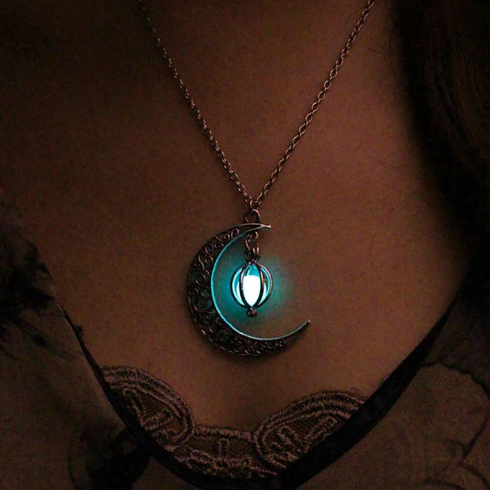 Illuminated Moonlight Necklace - Lunara-The Livary