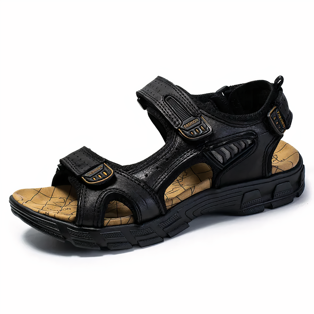 Orthopaedic Men's Sandals - Jules-Black-7-The Livary