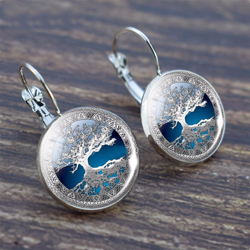 Silver Tree of Life Earrings - Mira-The Livary