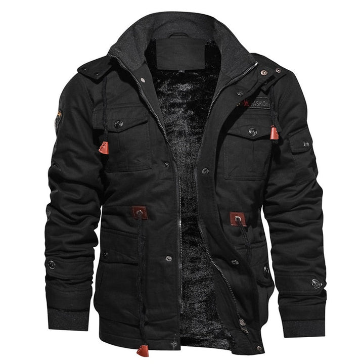 Comfortable Men's Winter Jacket – Logan-Black-S-The Livary