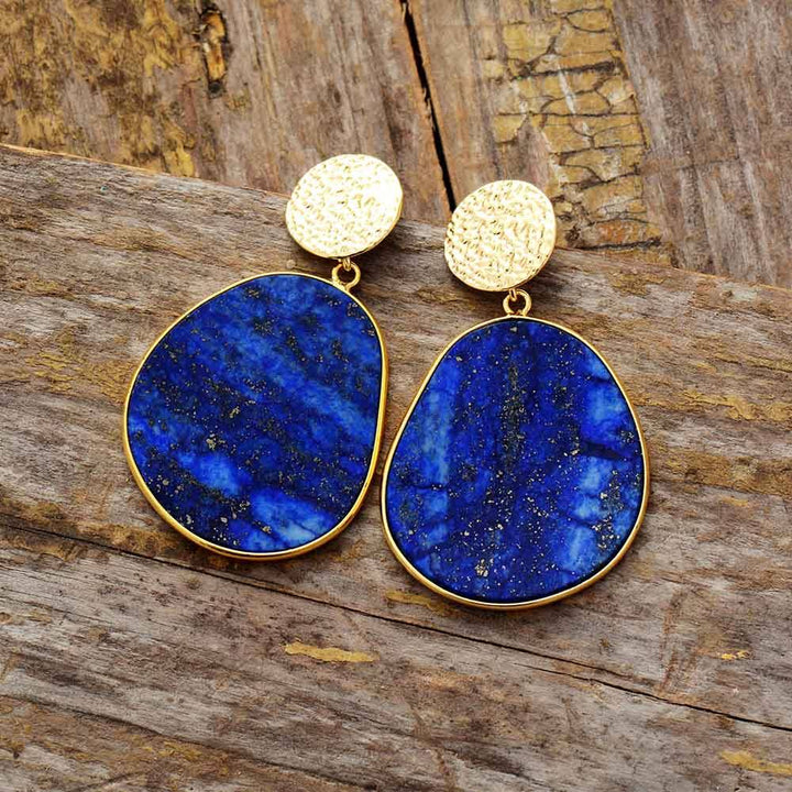 Protective Earrings - Celestial Lapis-Lapis Lazuli-The Livary