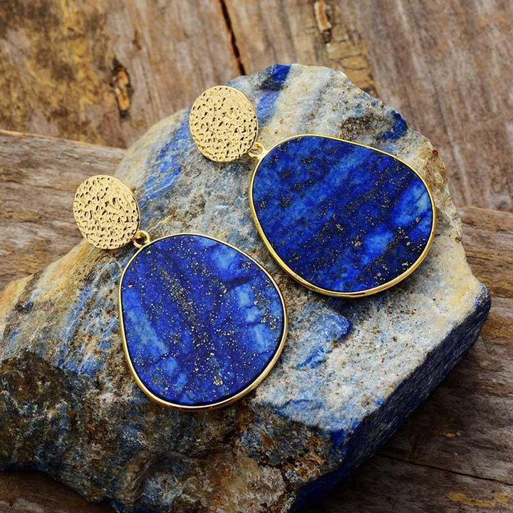 Protective Earrings - Celestial Lapis-Lapis Lazuli-The Livary