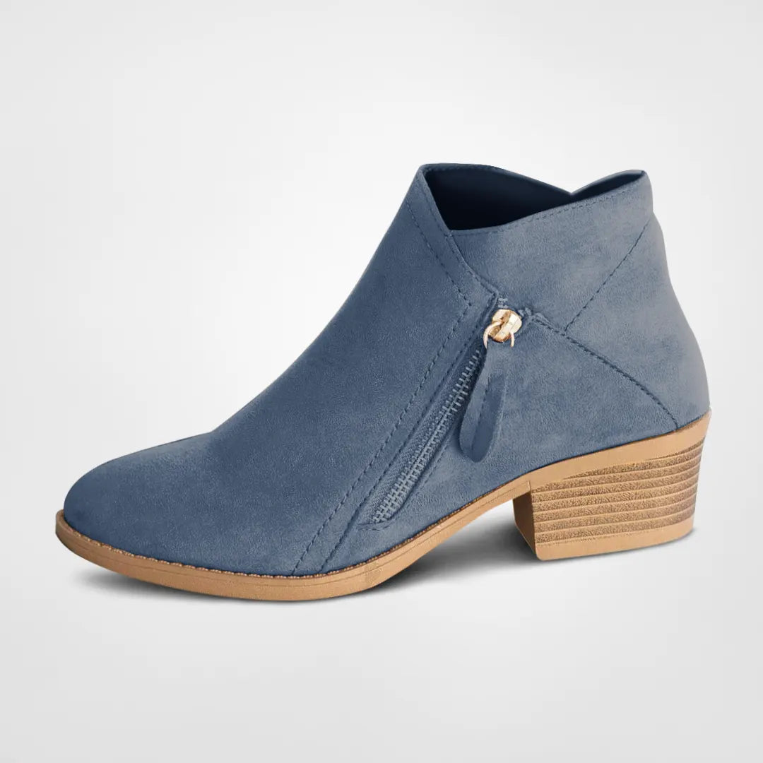 Stylish Ankle Boots with Zipper - ModiStep-Blue-2.0-The Livary
